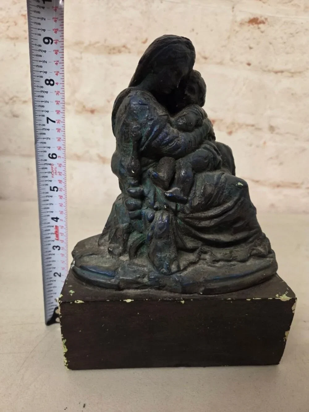 Vintage Chalkware Mother & Child 9